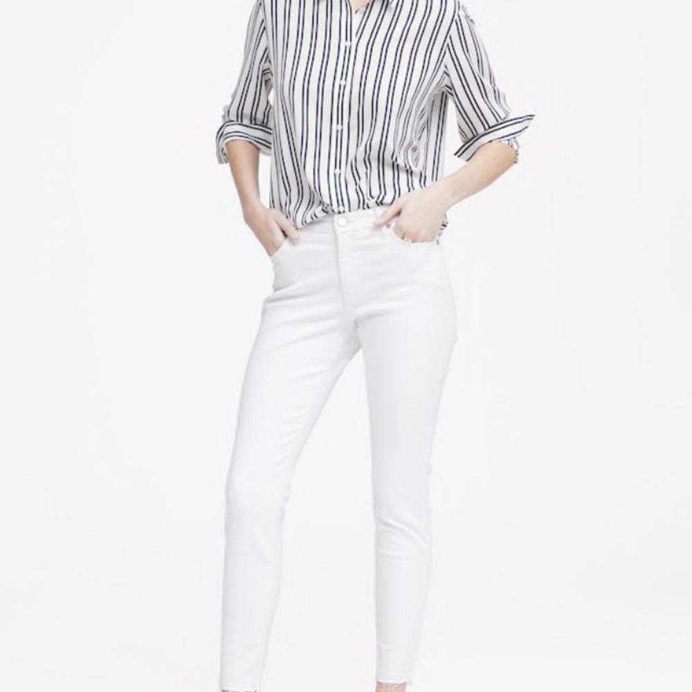 Banana republic white jeans NWT